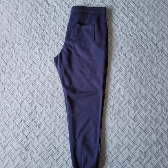 Men's Fleece Navy Blue Jogger Pants - Picture 5 of 8